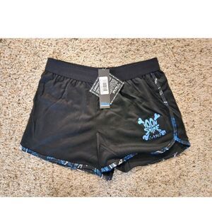 Moonshine Camo Short Black TEAL BLUE Camoflauge Shorts Workout